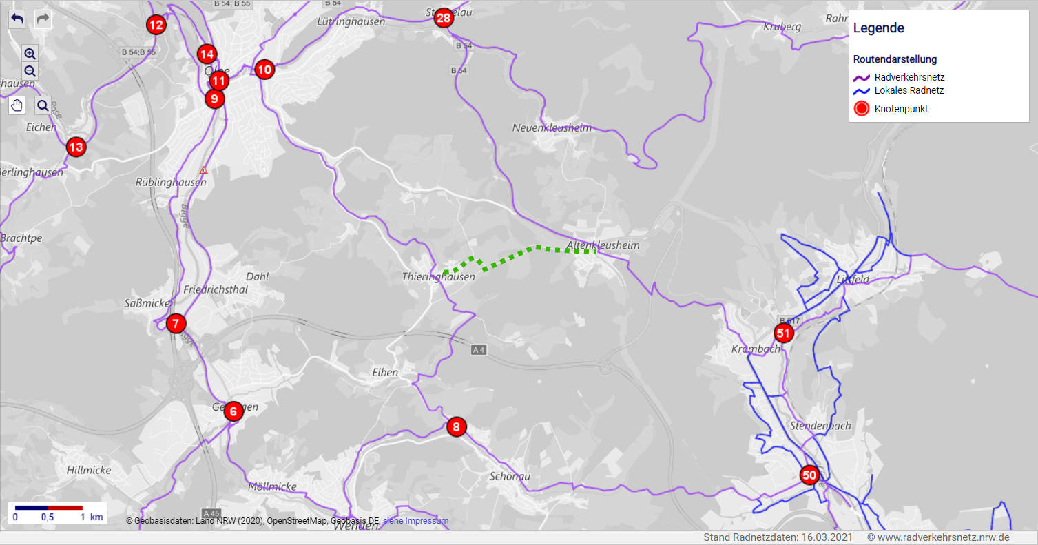 Erweiterung des Radverkehrsnetzes NRW