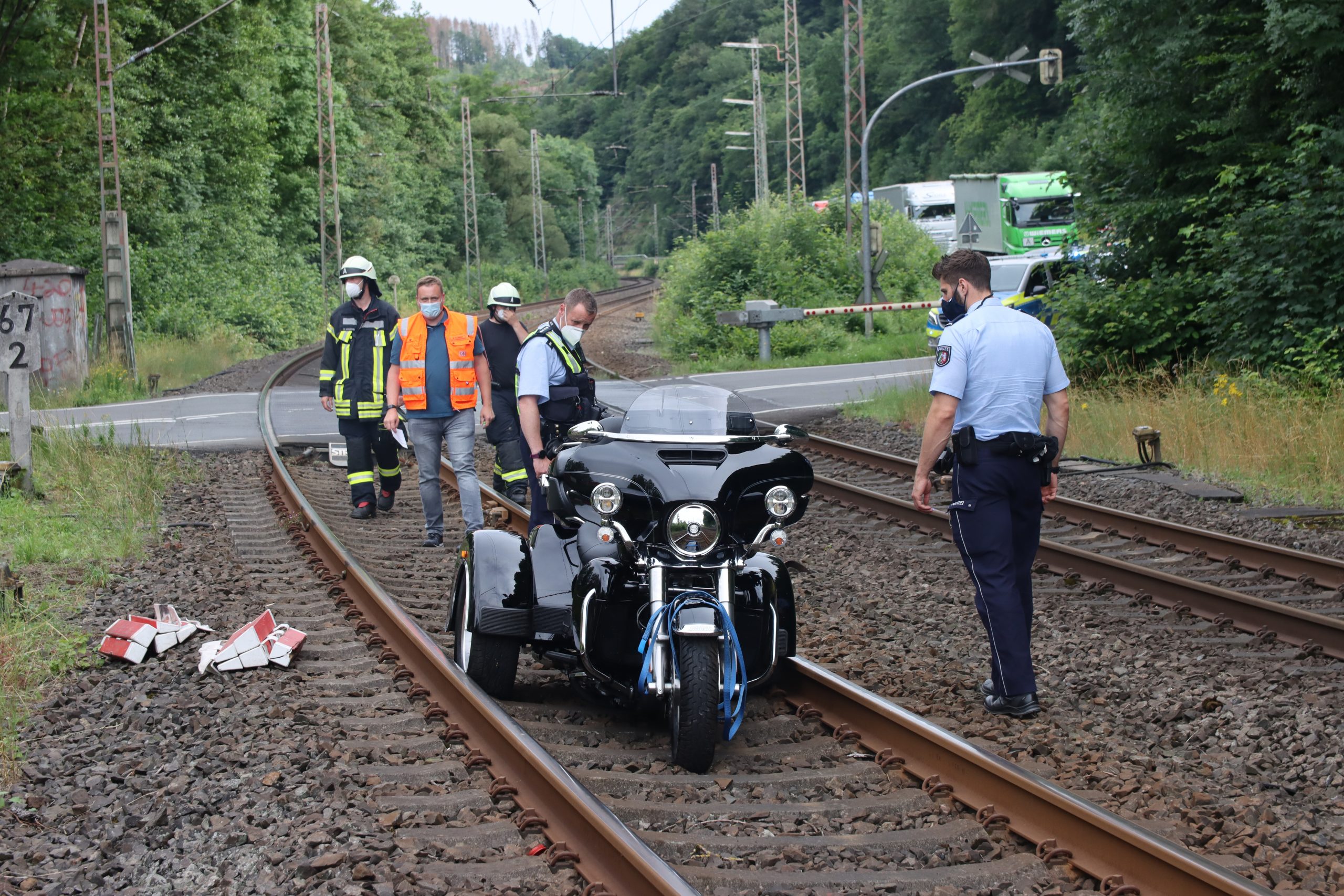 Unfall am Bahnübergang