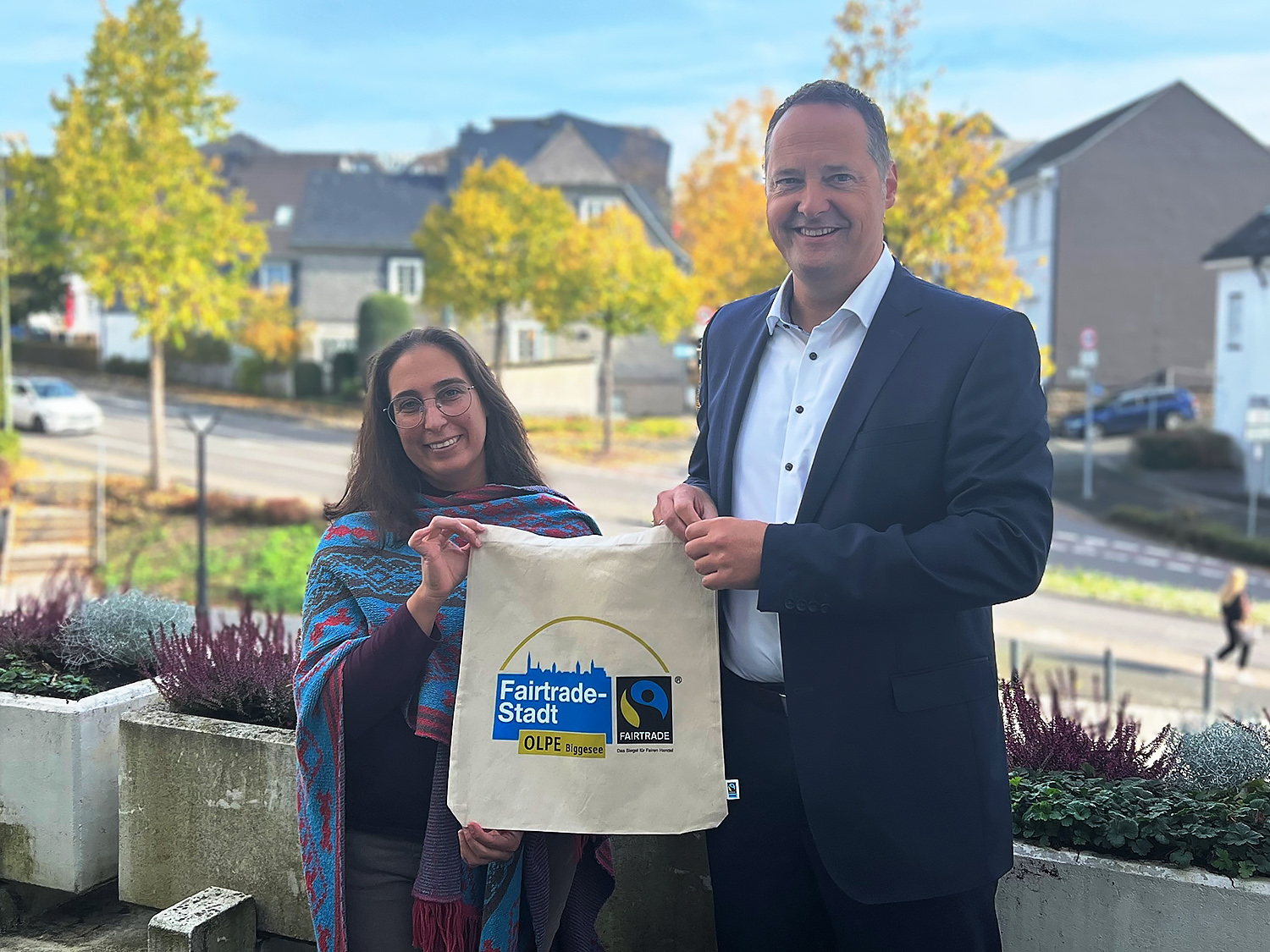 Fairtrade-Stadt Olpe auf dem Wochenmarkt