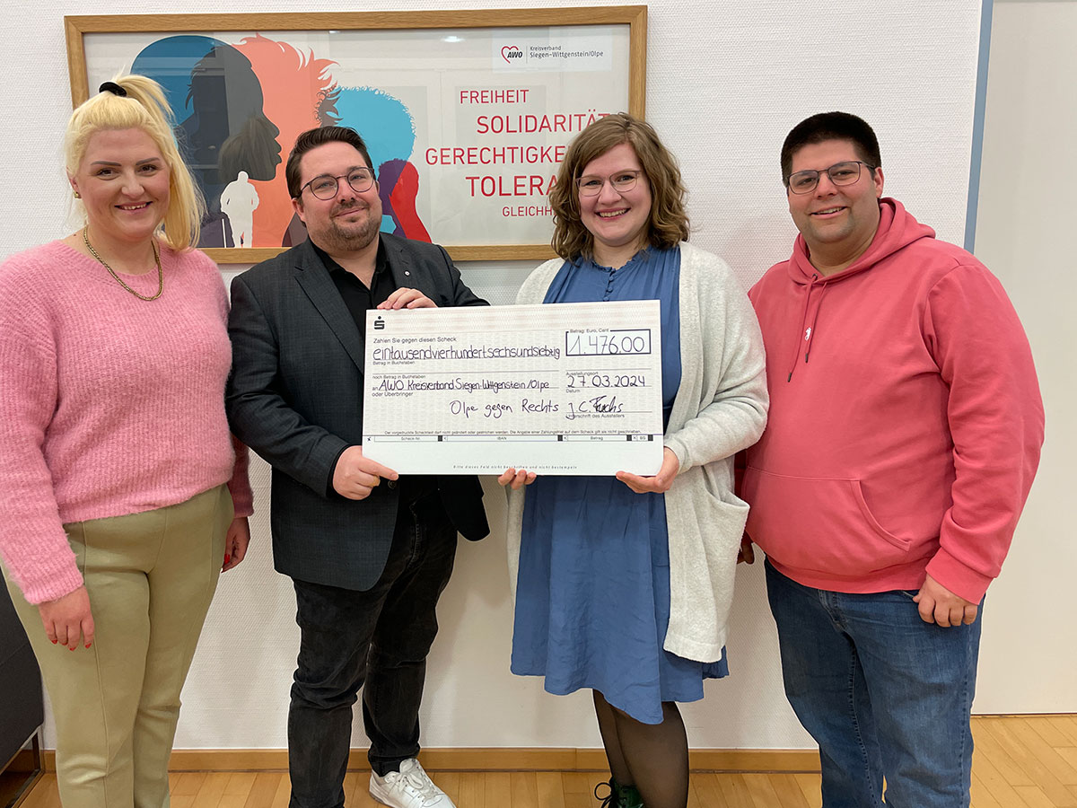 Spende für die AWO unterstützt Arbeit mit Geflüchteten