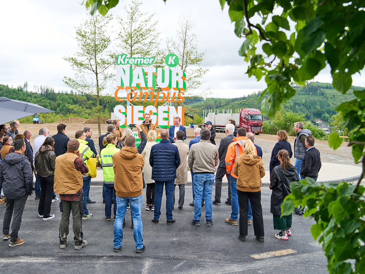 Auf dem Heidenberg in Siegen entsteht der neue Kremer Naturcampus