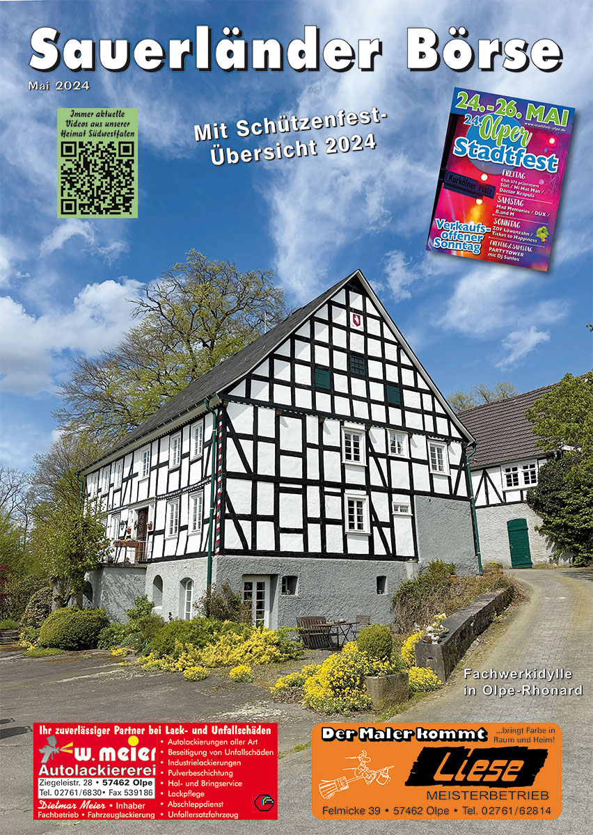 Sauerländer Börse – Olper Stadtfest und Schützenfestübersicht 2024