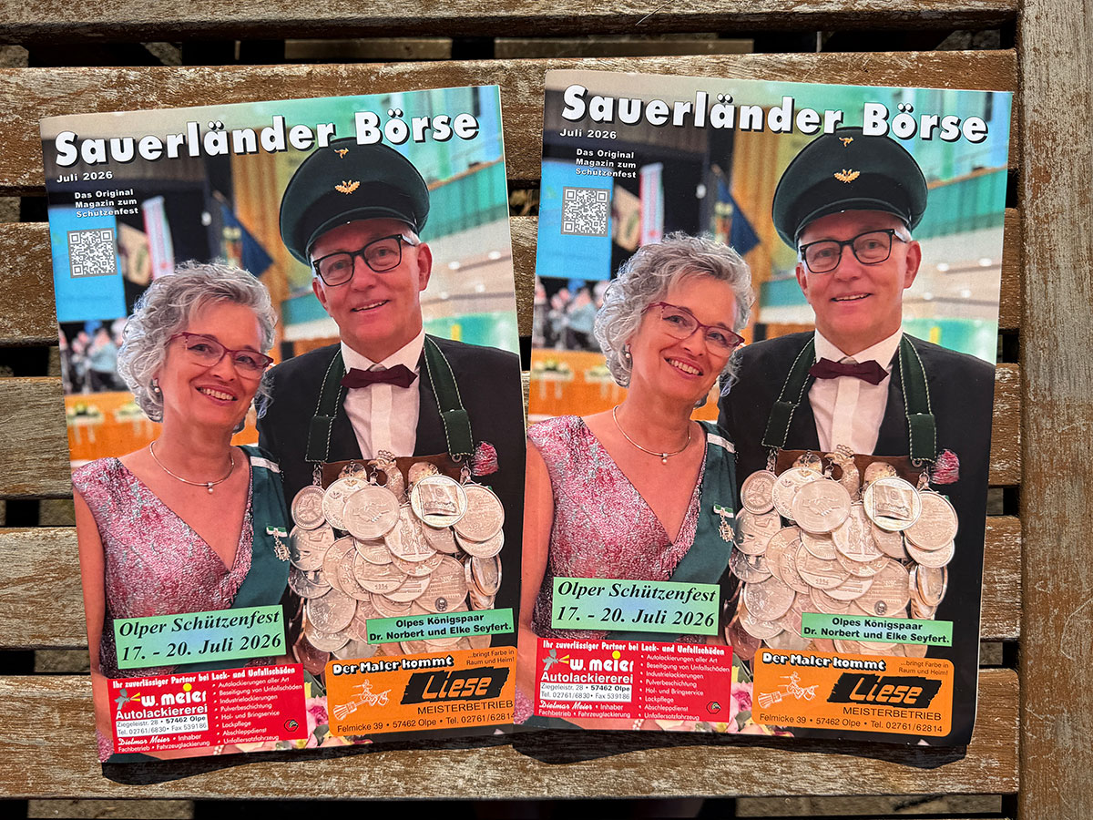 Schützenfest Olpe 2026 – hier ist das Original Schützenfestmagazin